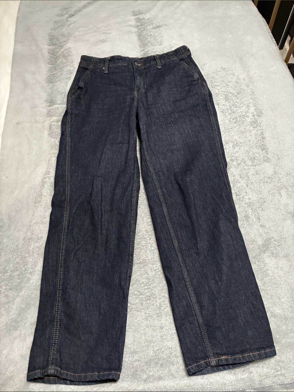 Old Navy Women's Dark Indigo Straight-Leg Jeans